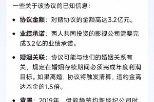 秦昊伊能静3.2亿对赌协议曝光，婚姻事业双考验